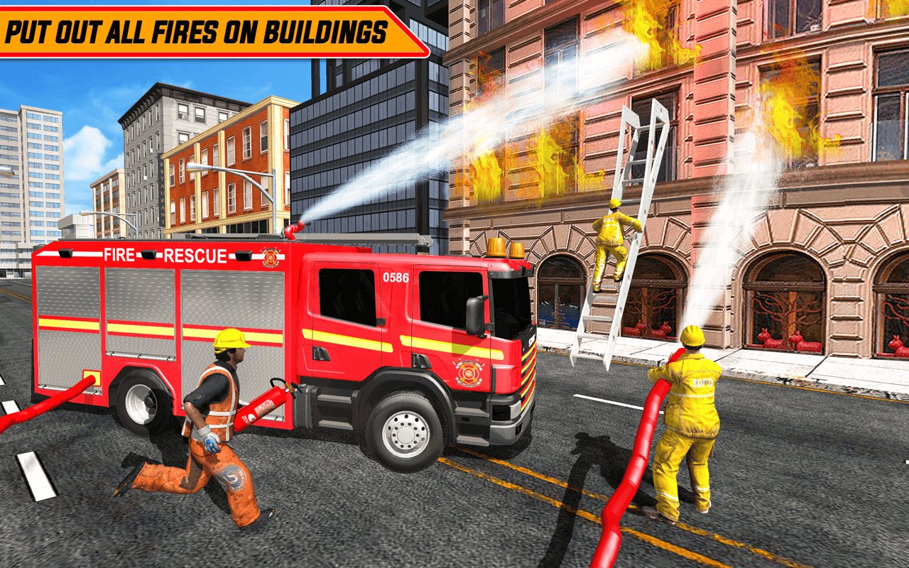 American Fire Fighter Truck : City Emergency Rescue