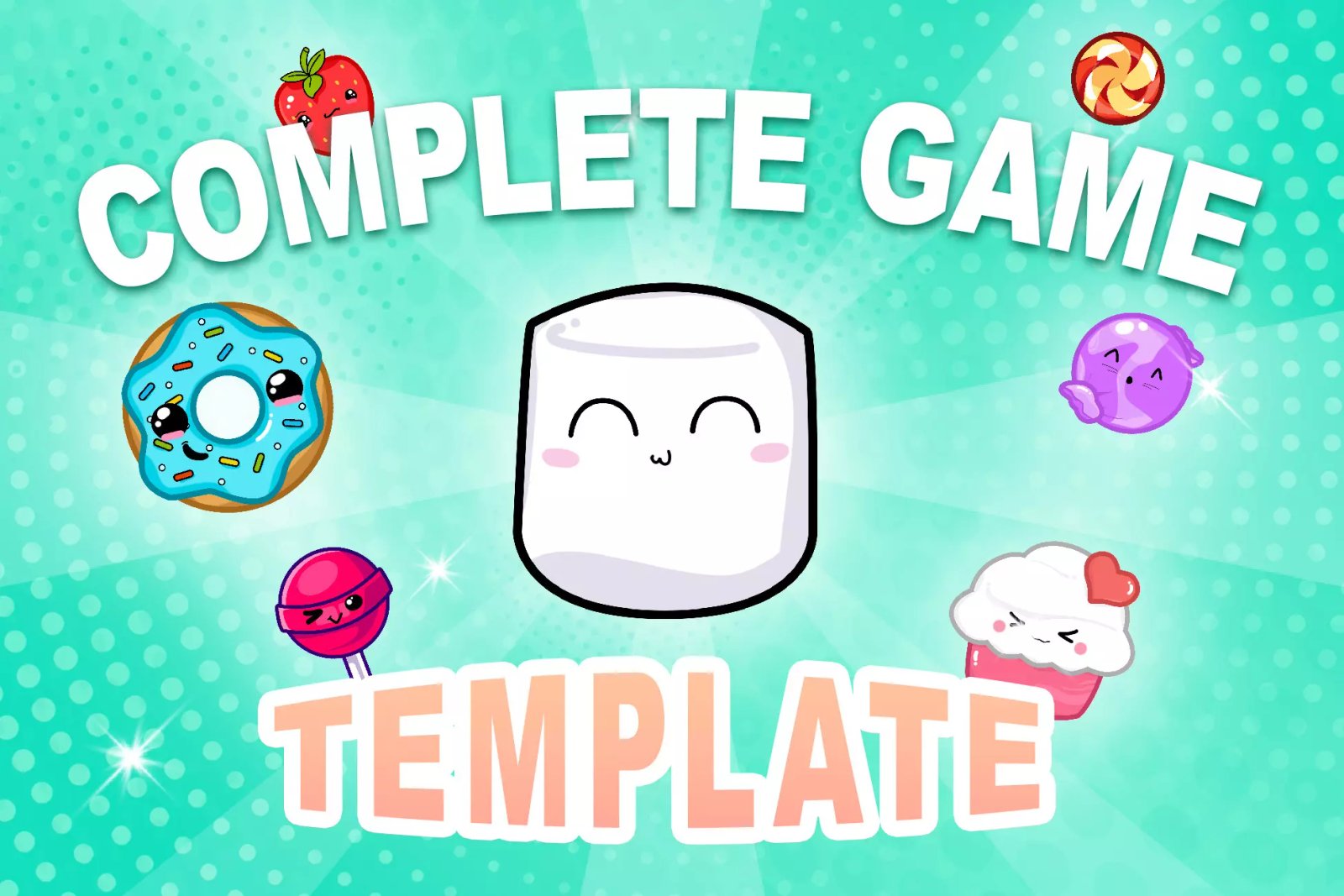 Candy Merge Mobile  Full Game  Template