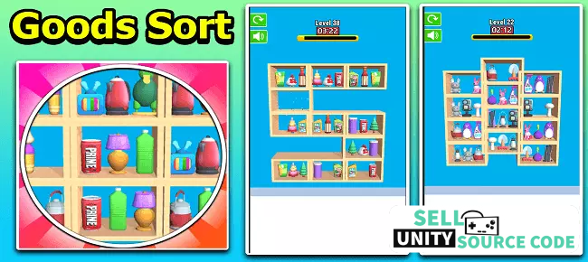 Goods Matching Sort 3D Puzzle Trending Game Unity Source Code