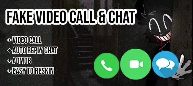 Fake Video Call & Fake Chat & Cartoon Cat Unity Code Source with Admob