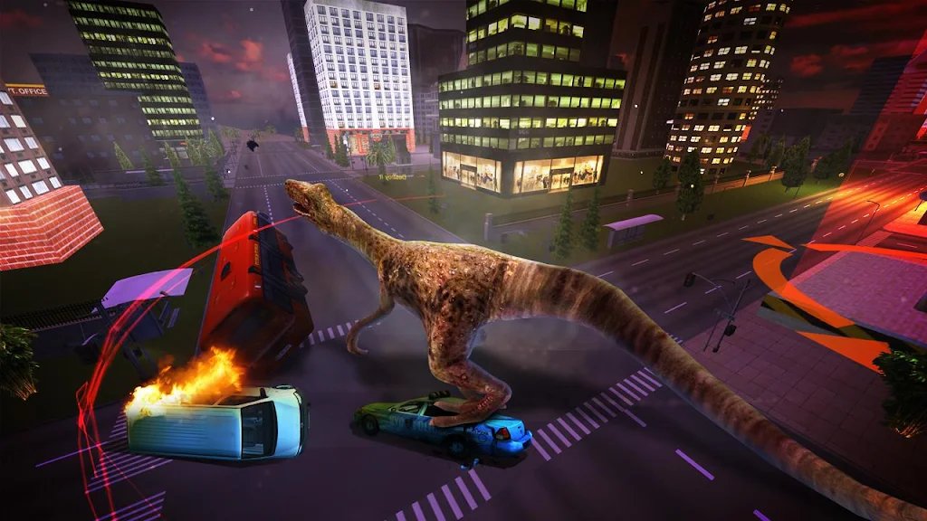 Angry Dinosaur Simulator Games: City Attack 3D