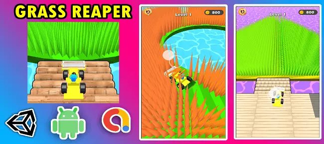 Grass Reaper 3D Game Unity Source Code