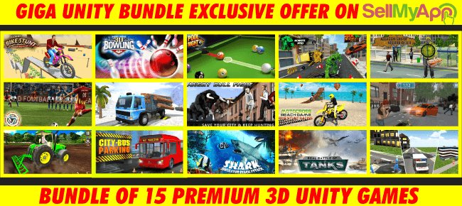 Exclusive MEGA Unity Bundle: 15 High Quality Unity 3D Games