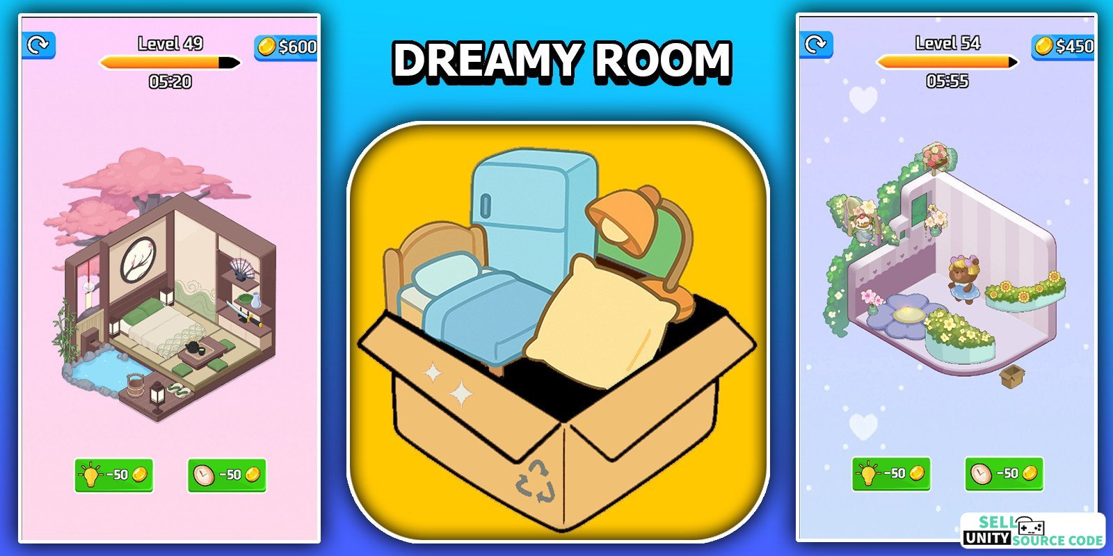Dreamy Room Decor Life Game Unity Source Code