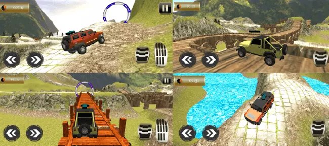 Uphill jeep driving simulation game : jeep drive car game 2021