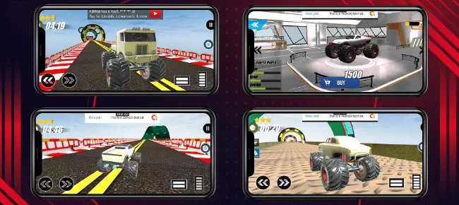 Extreme Monster Truck Stunt : US Monster Racing Game