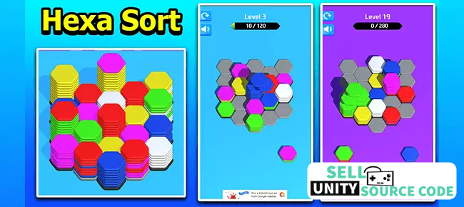 Hexa Sort 3D Puzzle Trending Game Unity Source Code