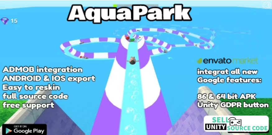 Aquapark - Unity 3D Game Template for Android & IOS Source Code
