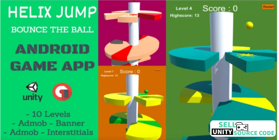 Helix Jump Game - Unity 3D Game for Android, IOS with Admob