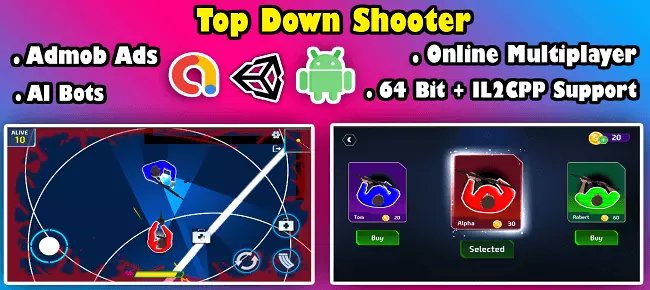 Top Down Shooter Online Multiplayer Game Unity Source Code