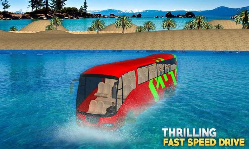 Water Surfer Coach Floating Bus 3D