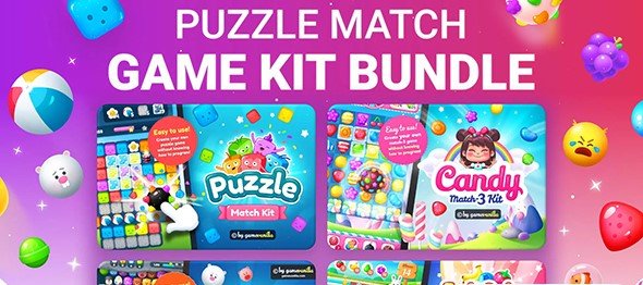 Puzzle Match Kit Bundle + 4 Game Art Packs