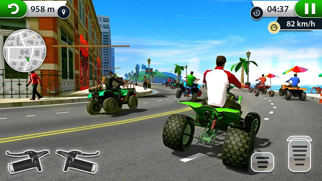 ATV City Traffic Racing Games