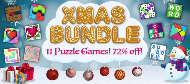 Bizzy Bee’s Christmas Unity Bundle Offer: 11 Puzzle Games