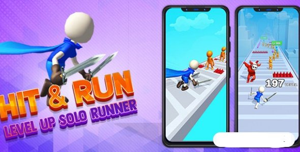 Hit & Run: Levelup Solo Runner - New Top Trending Unity Template Game