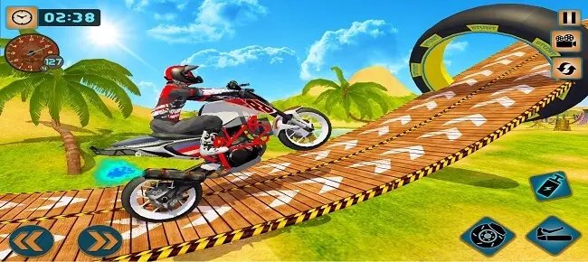 Moto Beach Impossible Track Stunt : Bike Stunt 2021