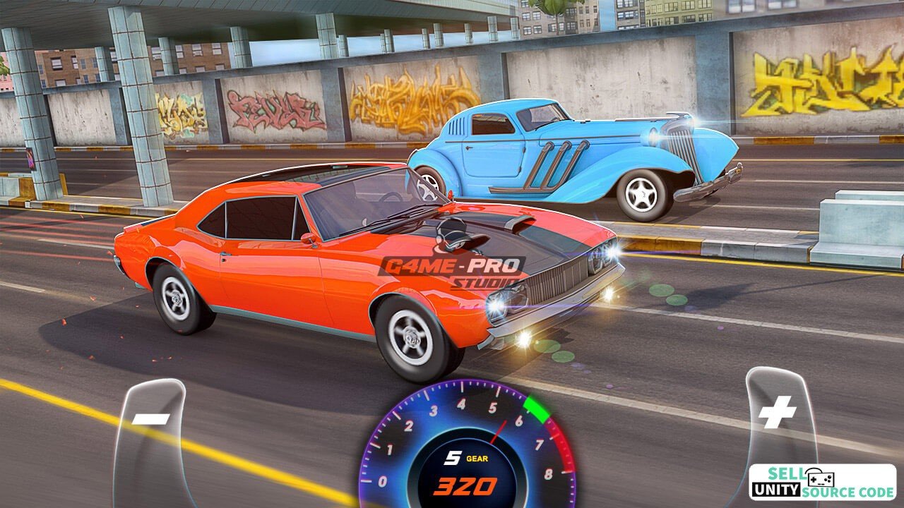 Drag Racing Game Unity Source Code