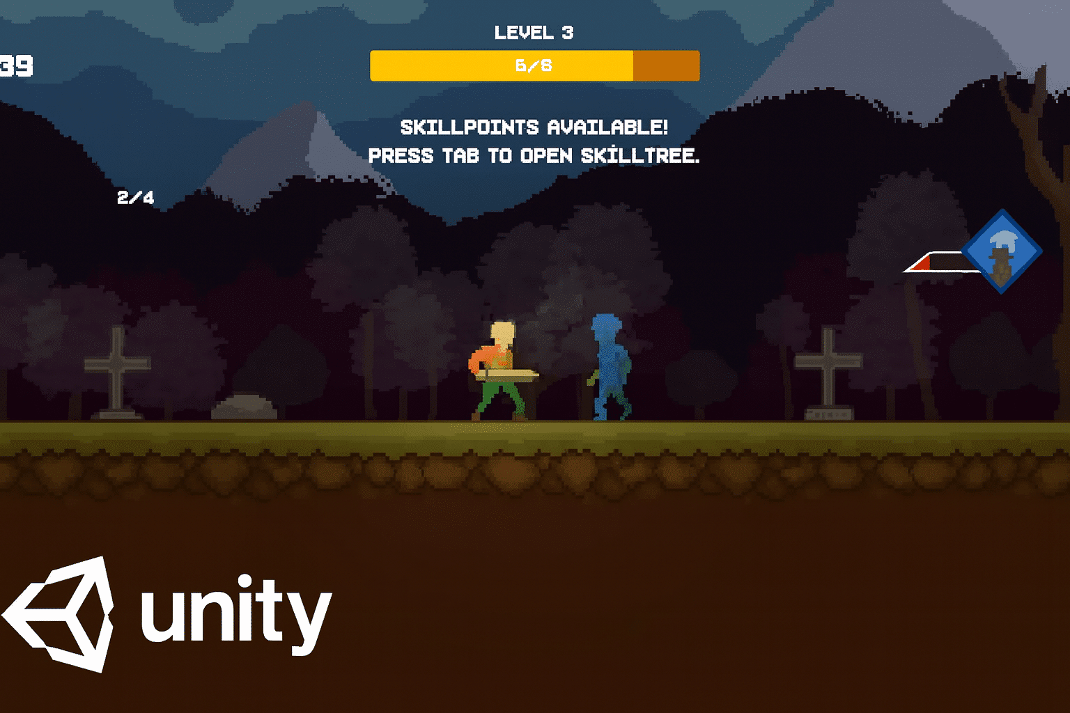 2D Platformer Action Game Template AndreyPopU source code