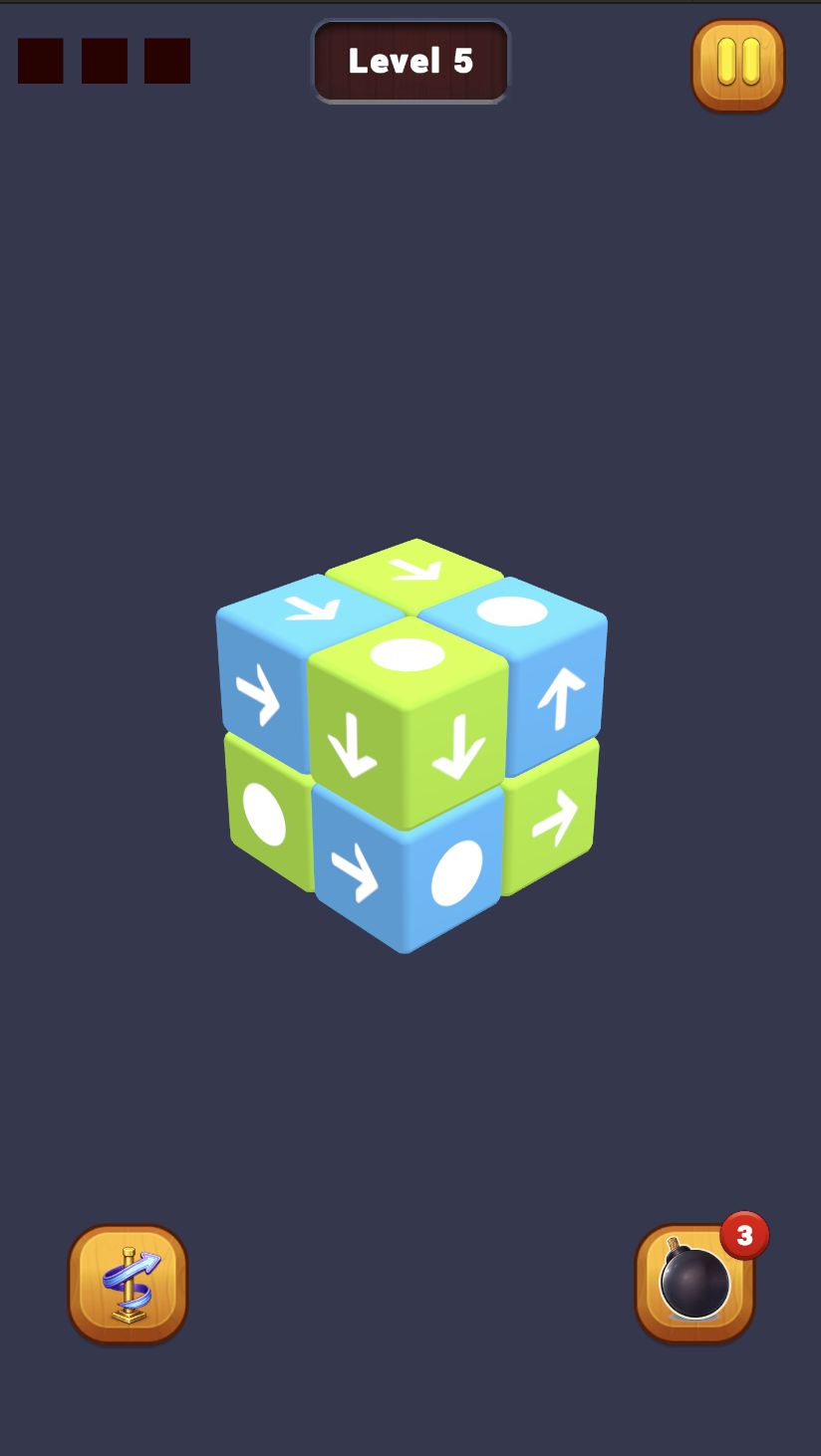 3D Cube Away Puzzle - 150 levels Unity Project screenshot 2