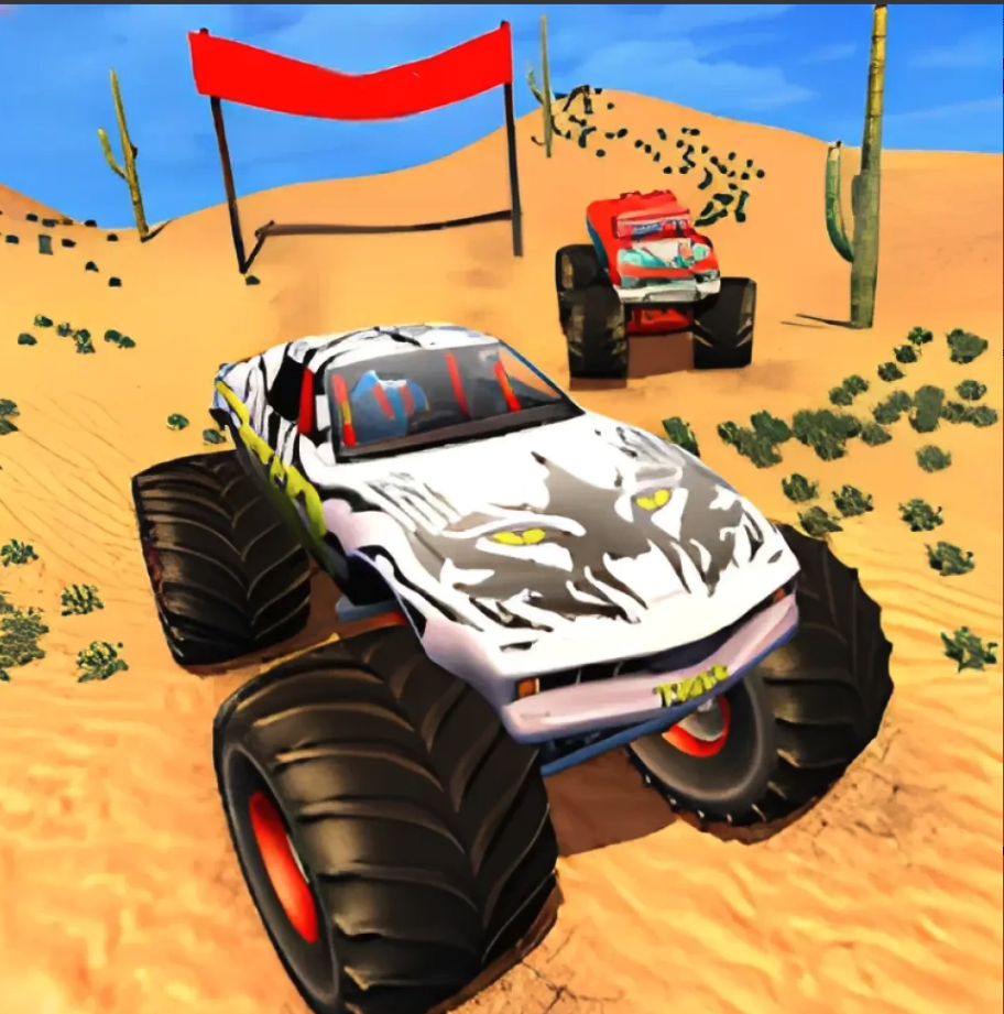 4x4 offroad Monster Truck Impossible Desert Track screenshot 2