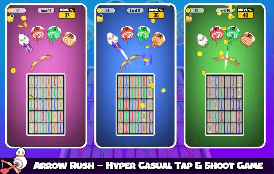 Arrow Rush – Hyper Casual Tap & Shoot Unity Game – SellUnitySourceCode.com screenshot 5