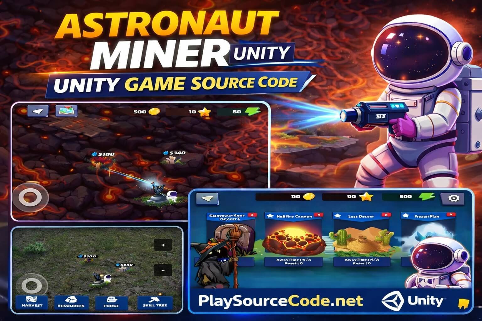 Astronaut Miner Unity Game Code