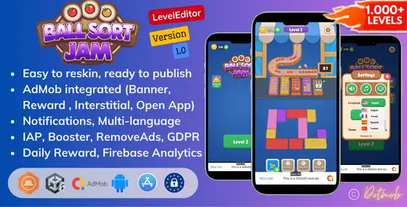 Ball Sort Perfect Jam – Unity Complete Game screenshot 2