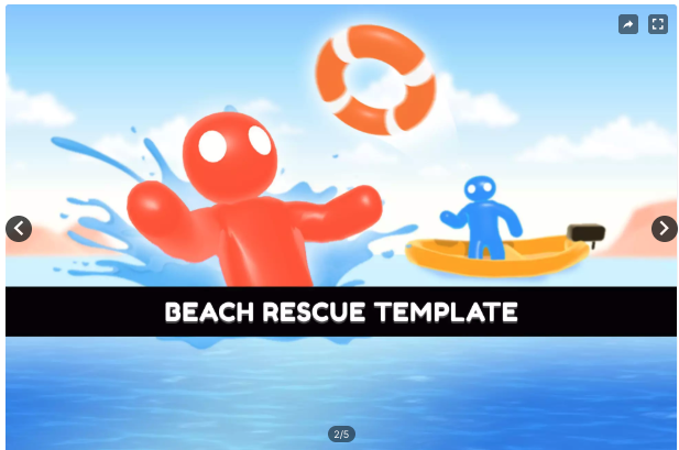 Beach Rescue | Template + Editor screenshot 2