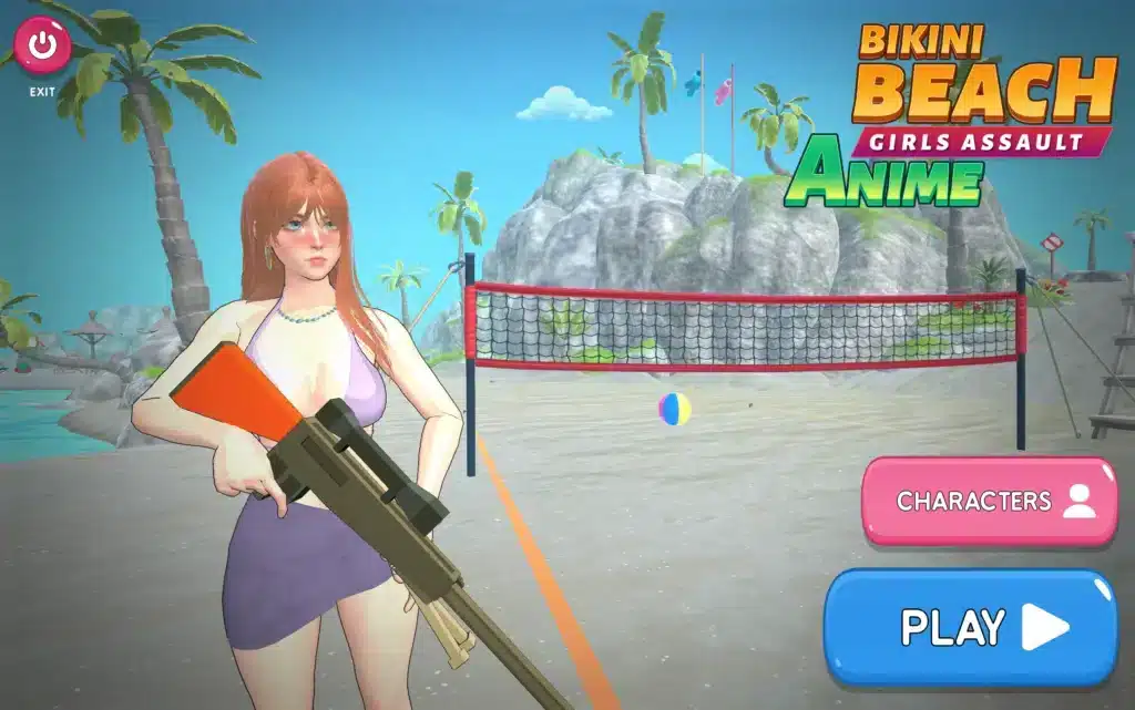 Bikini Beach Anime Girls Assault Game New Unity3D screenshot 2