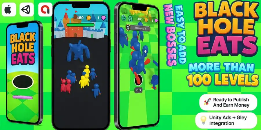 Black Hole Eats 3D source code