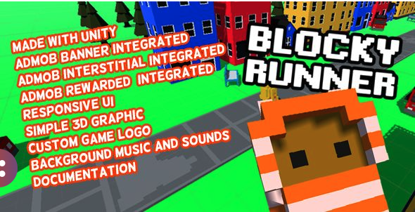 Blocky Runner - Android Game with AdMob screenshot 2