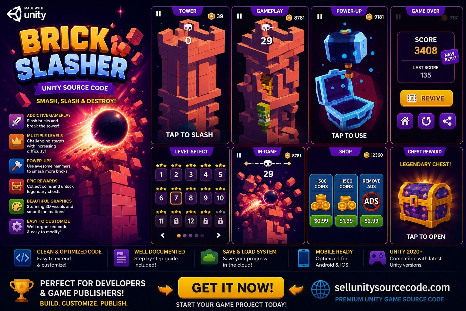 Brick Slasher Unity Source Code source code