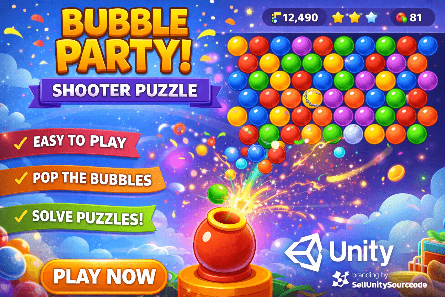 Bubble Party! Shooter Puzzle source code