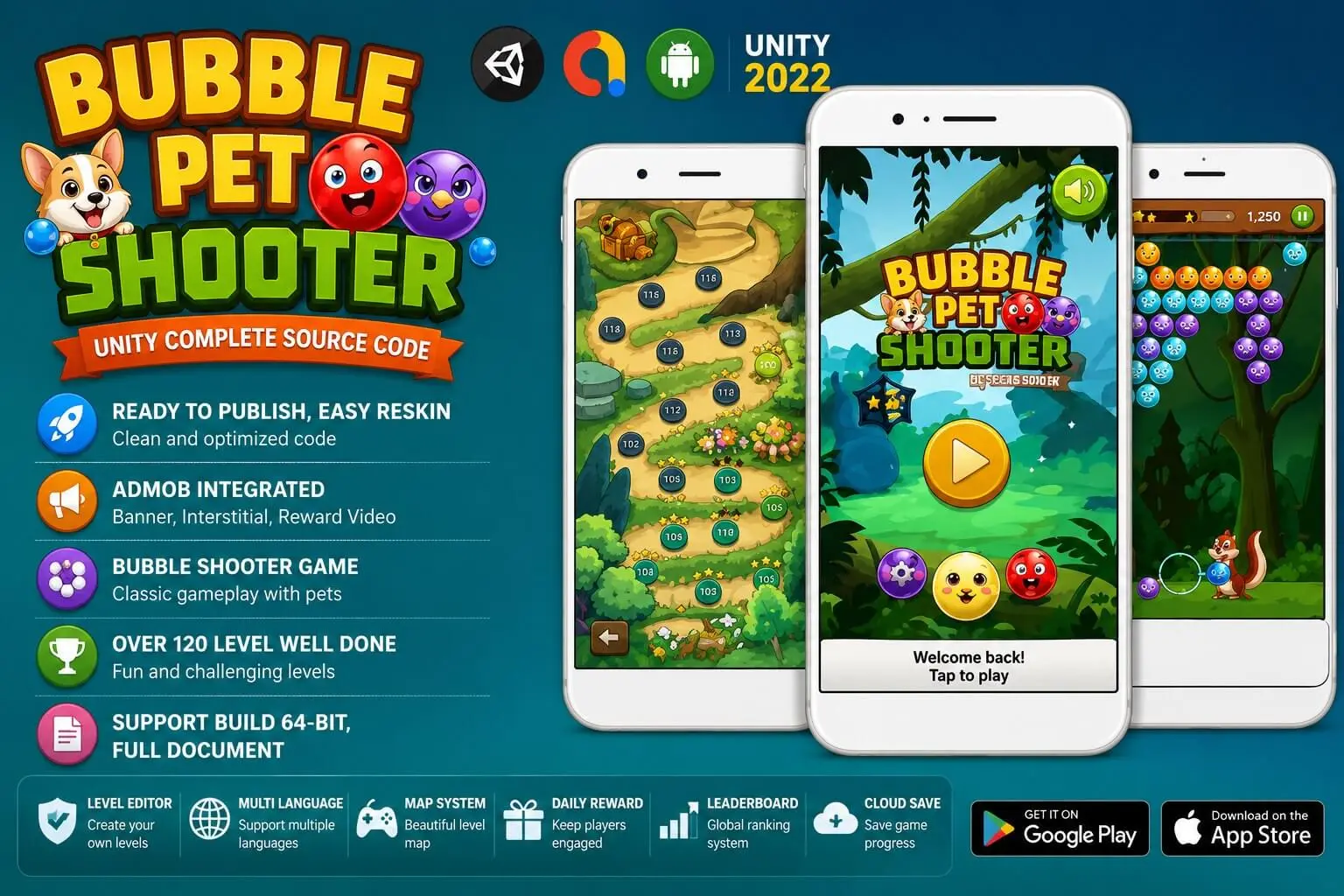Bubble Shooter Pet – Unity Complete Project