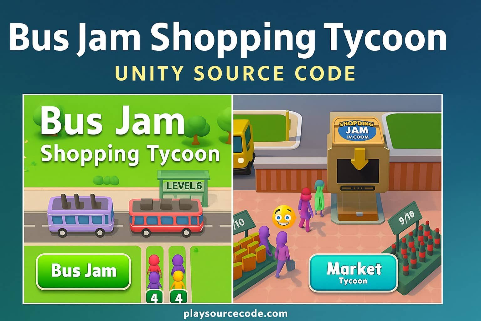 Bus jam Shopping Tycoon Unity Source Code screenshot 6