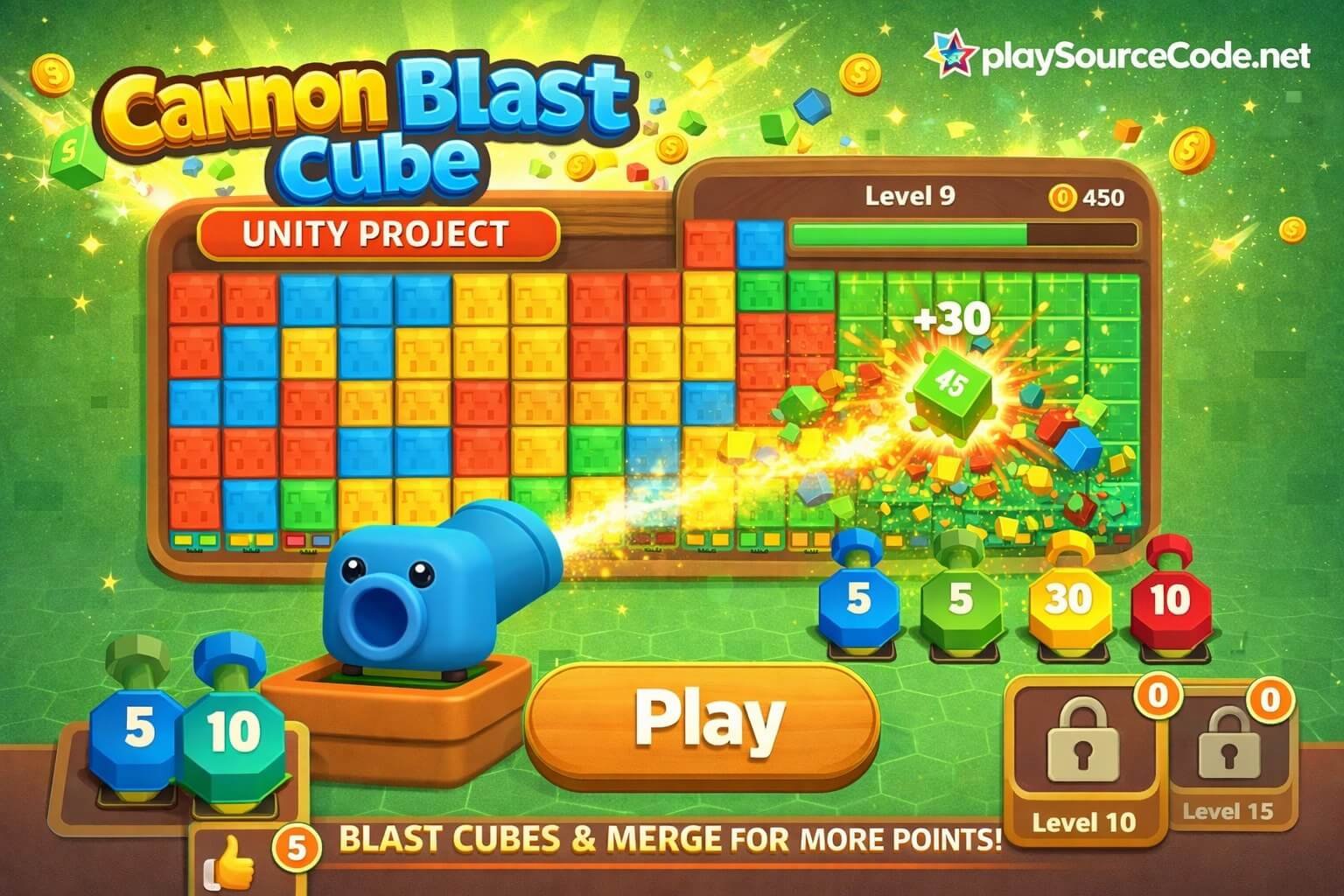 Cannon Blast Cube – Unity Game Project