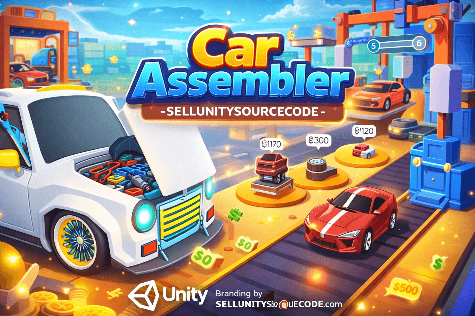 Car Assembler – Unity Casual Assembly Game Template source code