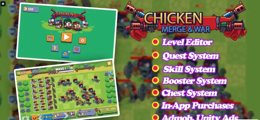 Chicken Merge - Unity Complete Game Template SellUnitySourceCode source code