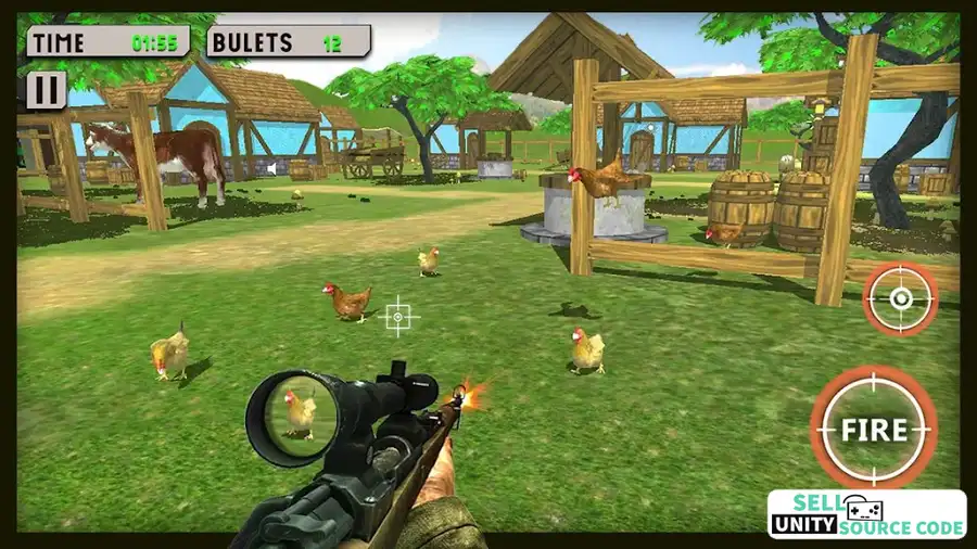 Chicken Shooter: Chicken Scream Hunting Tough Game SellUnitySourceCode screenshot 4
