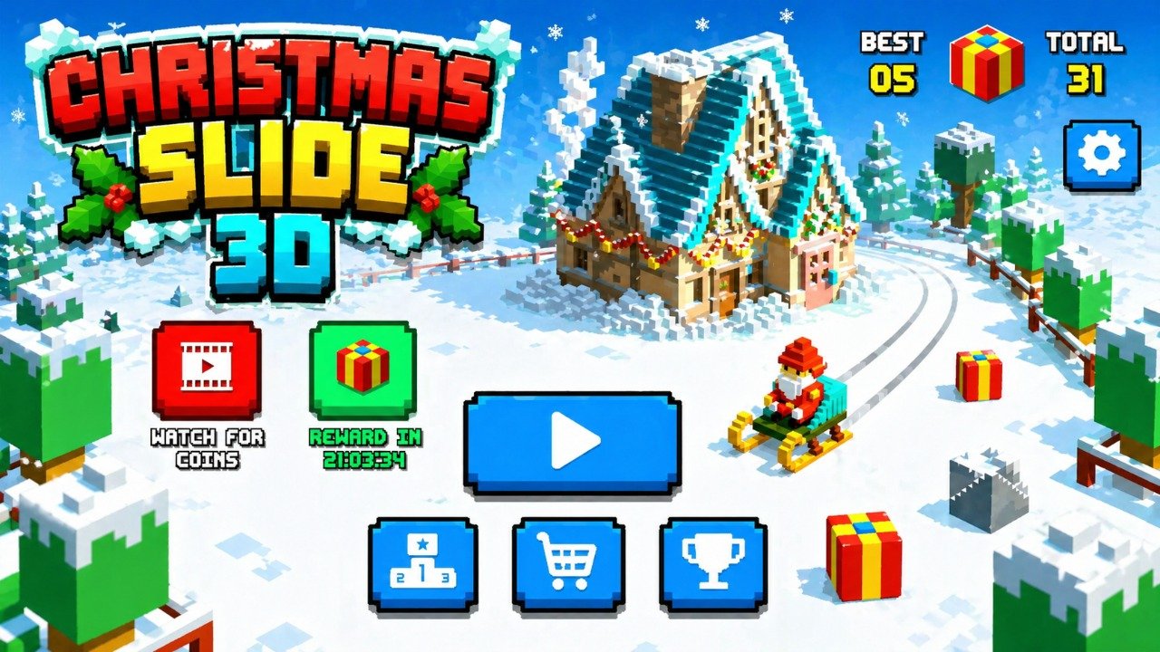 Christmas Slide 3D source code