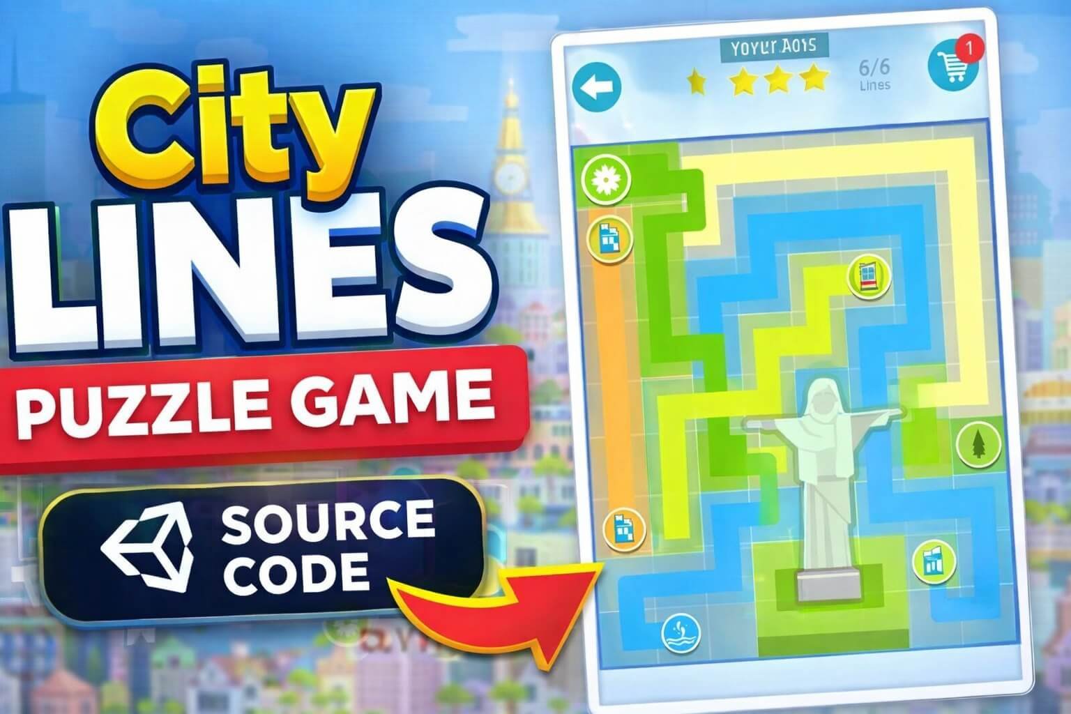 City Lines Puzzle Unity Source code screenshot 6