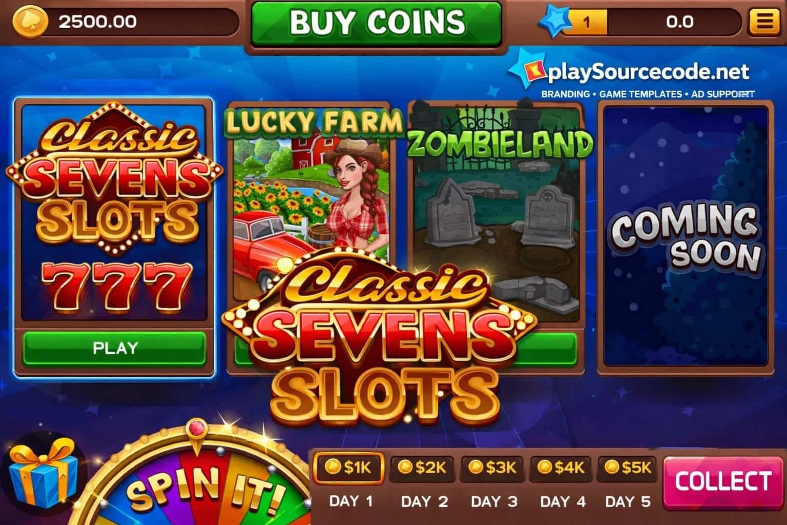 Classic Seven Slots Complete Unity Project screenshot 8