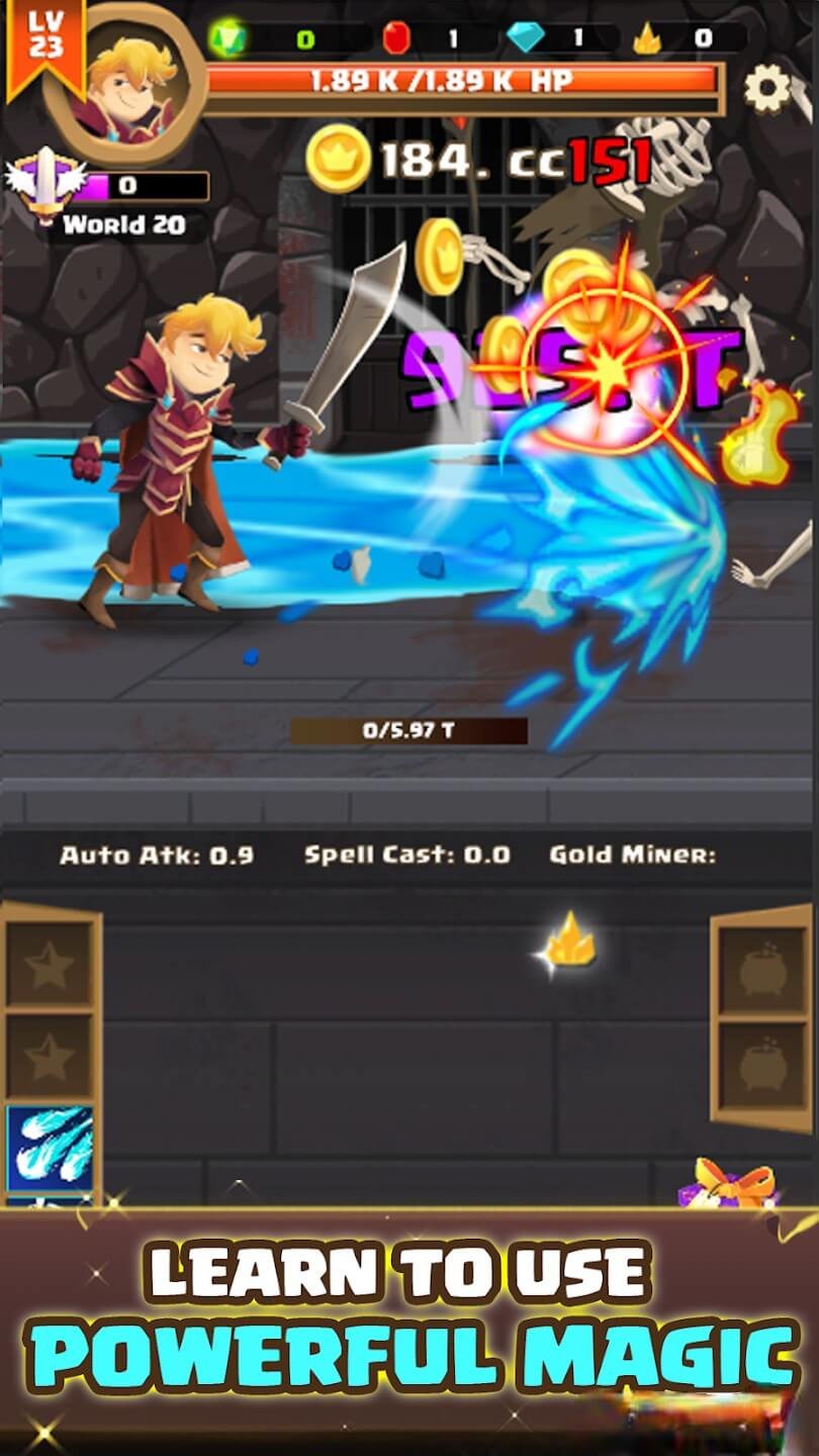 ⚔️ Clicker Knight – Incremental Idle RPG | SellUnitySourceCode.com screenshot 3
