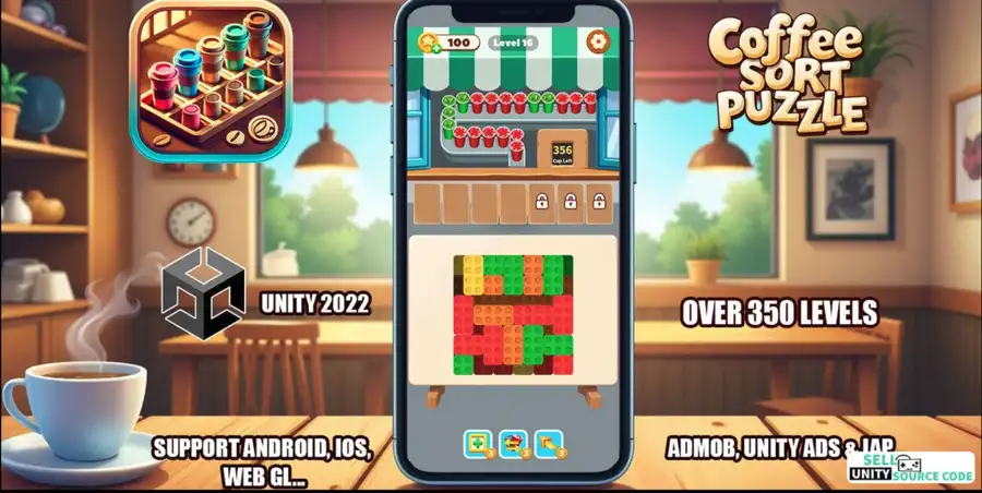 Coffee Sort Puzzle - Unity Game Source Code