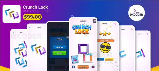 Crunch Lock ! Trending Game SellUnitySourceCode