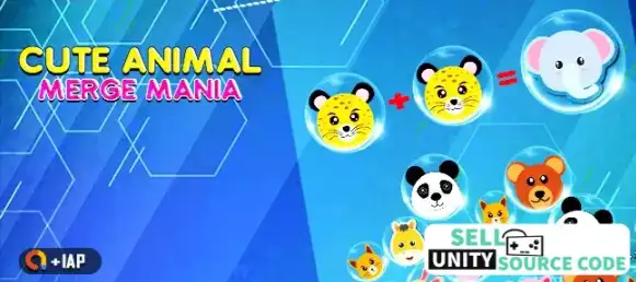 Cute Animal Merge Mania: Puzzle SellUnitySourceCode source code