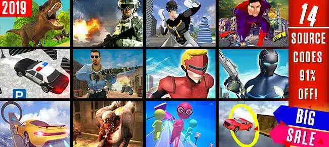 Deeko Games Ultra Unity Bundle: 14 Games worth $2,787 USD SellUnitySourceCode source code