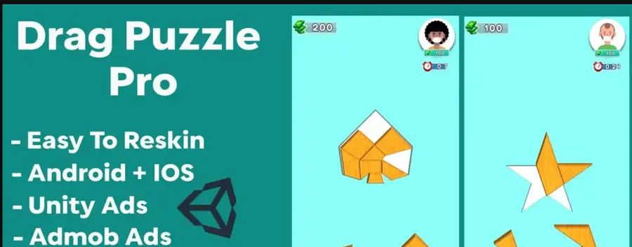 Drag puzzle Pro Unity Game SellUnitySourceCode screenshot 2