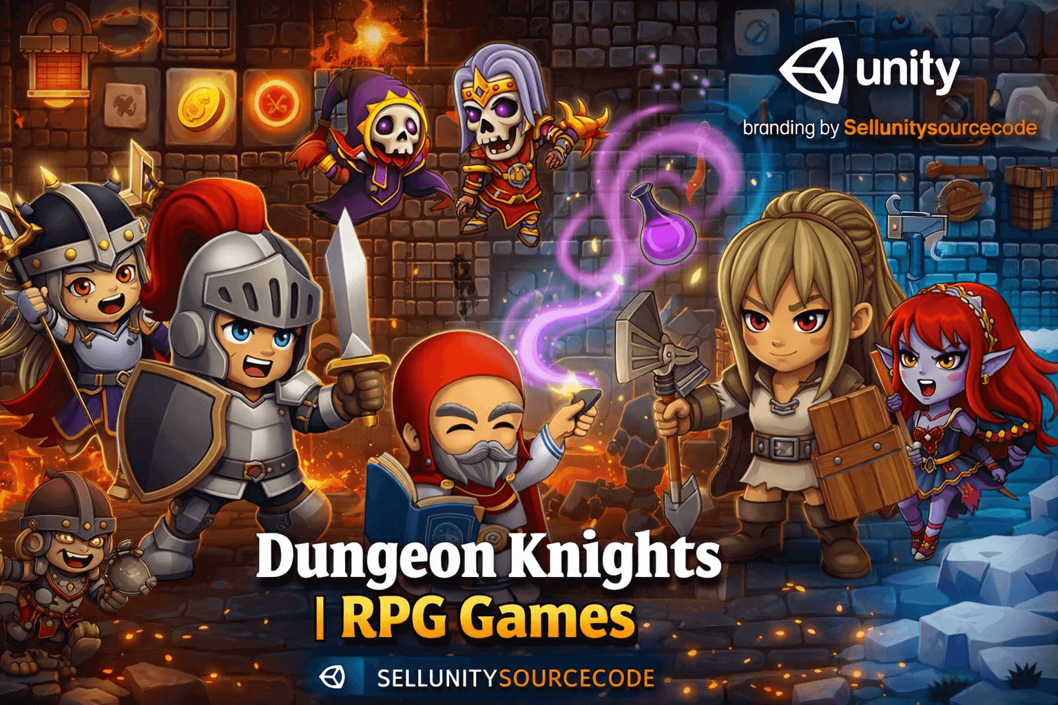 Dungeon Knights | RPG Games source code