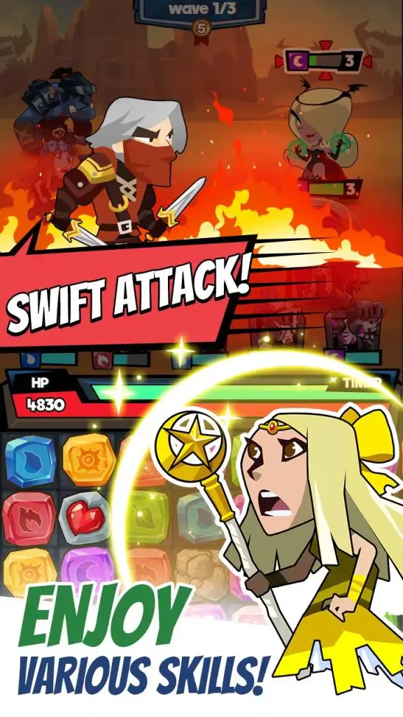 Empires and Dragons: Legendary Puzzle RPG SellUnitySourceCode screenshot 2